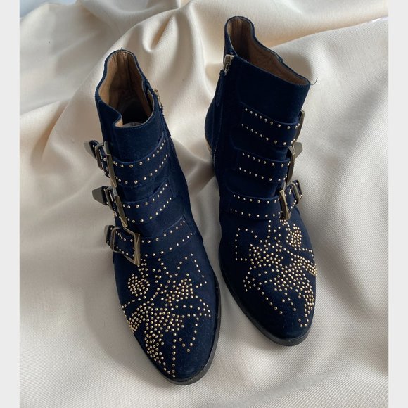 Chloe Susanna Boot in Navy Suede, size 37 - Picture 9 of 16